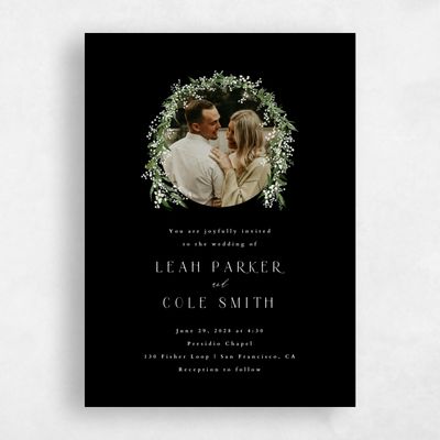 Black Wedding Invitation - Zucchero Photo
