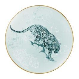 Hermès Dessert Plate Carnets d' Equateur Panther Dessert Plate