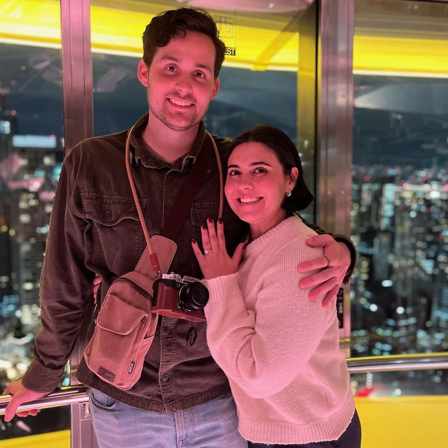 tokyo tower the day we got engaged