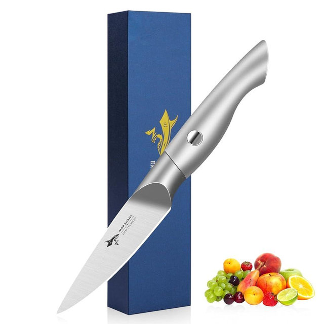 MAD SHARK Paring Knife 3.5 inch Paring Knives, Small Kitchen Knife, Ultra Sharp German Stainless Steel Vegetable Knives, Ergonomic Handle Design