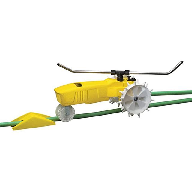 Nelson Traveling Sprinkler RainTrain 13,500 Square feet Yellow (818653-1001)