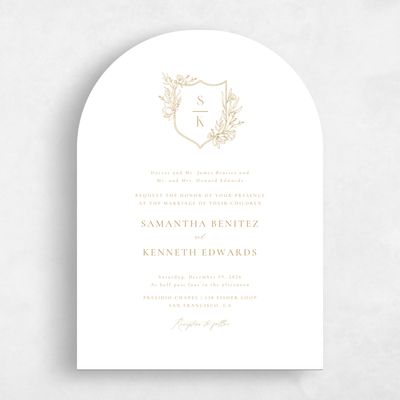 Arch Wedding Invitation - Serrano Portrait