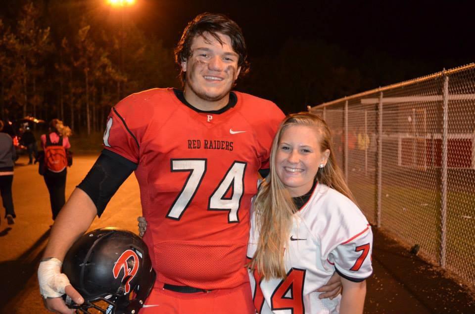2013. Katie came to every High School football game rooting for #74! "Best girlfriend ever!" -direct quote by Camren ;)