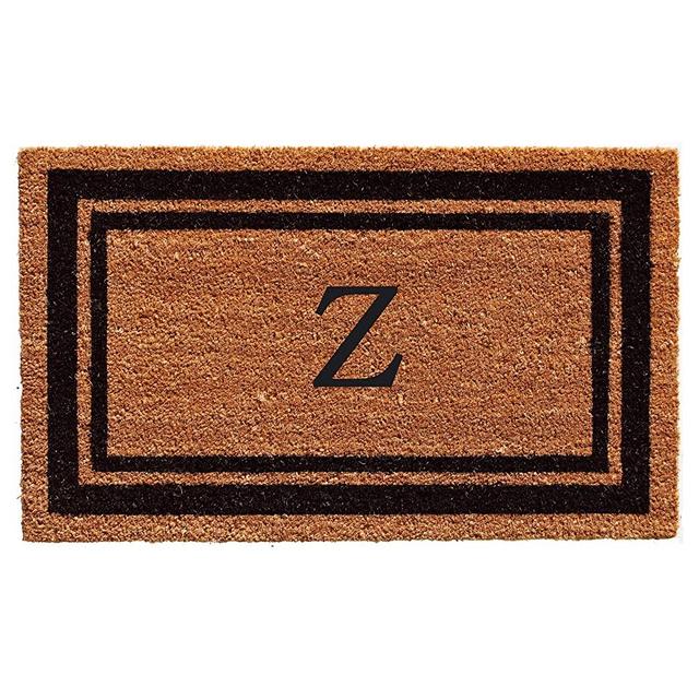 Calloway Mills 152962436Z Black Border 24" x 36" Monogram Doormat, (Letter Z)