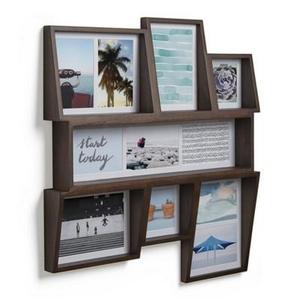 Edge Multi Wall Photo Display - Aged Walnut - Umbra