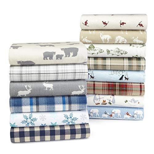Eddie Bauer 216298 Elk Grove Flannel Sheet Set, King