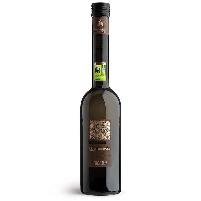 Desert Miracle Cold Pressed Polyphenol Rich Moroccan Olive Oil, First Cold Pressed EVOO From Morocco, Extra Virgin Organic Olive Oil, Gold Medals Awards Winning Olive Oil, 500 mL