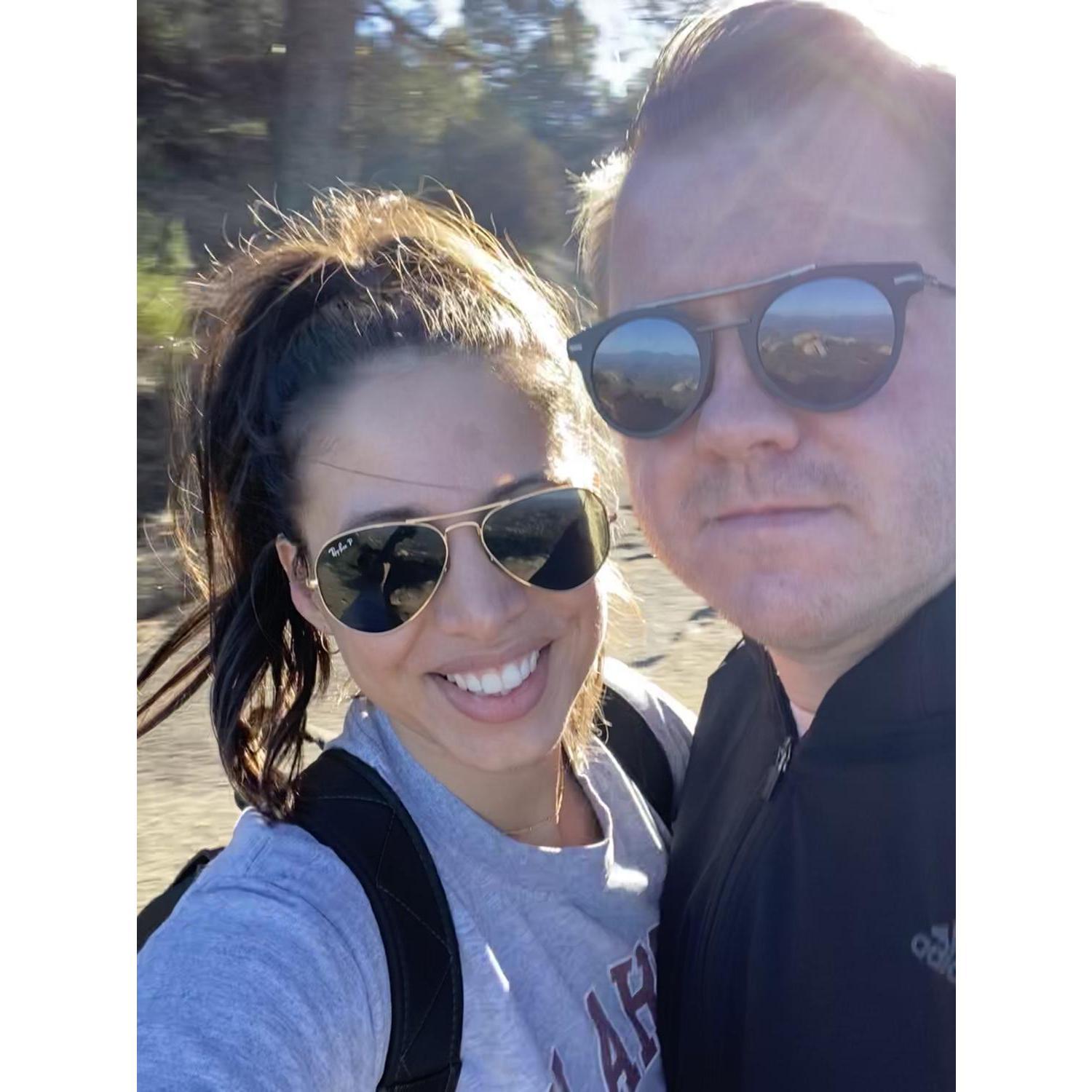 The couple hiking in California. Jack was tired of Chelsea stopping to take pictures ;)
