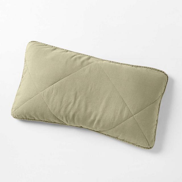 European Flax ®-Certified Linen Garden Green King Quilted Pillow Sham