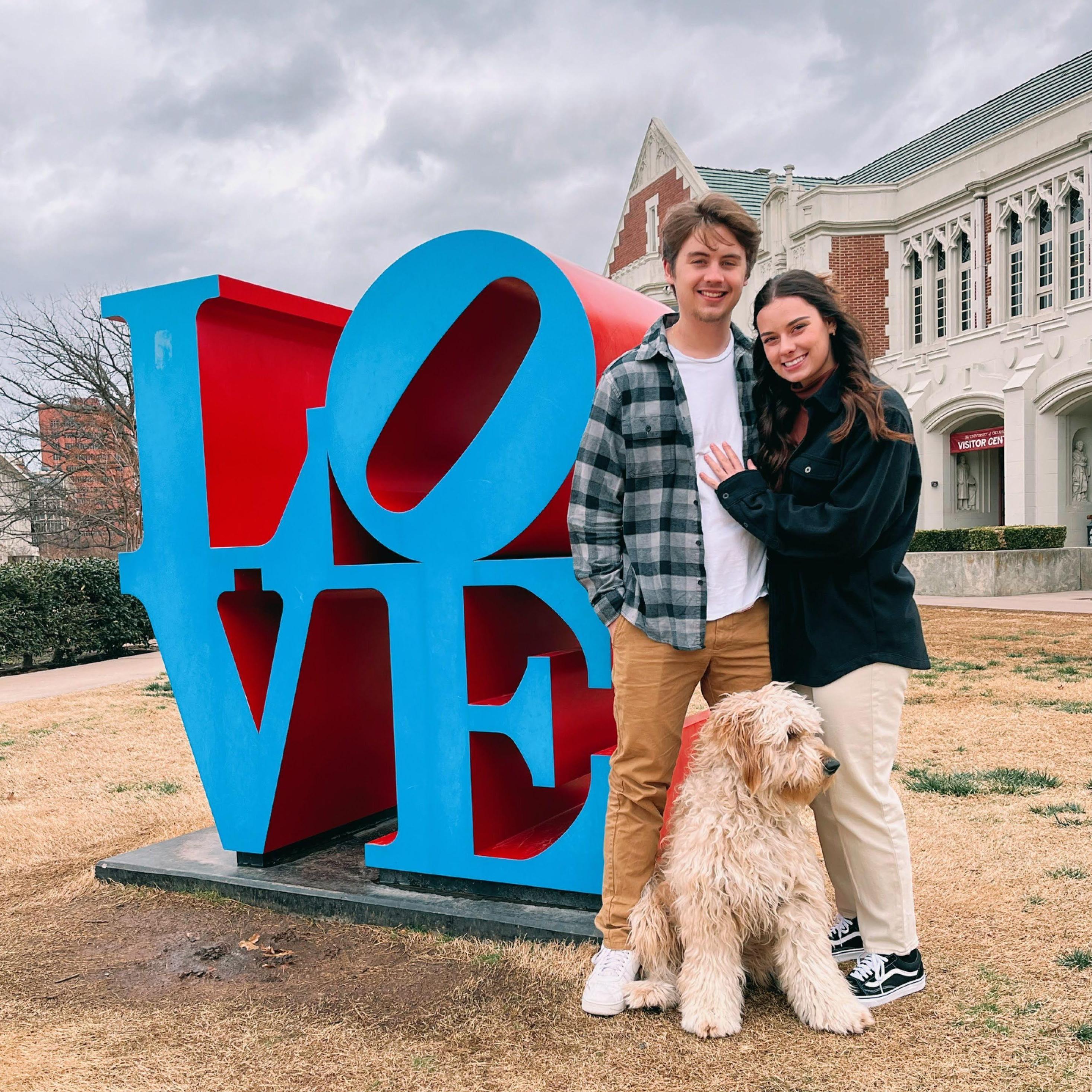 Our first trip to visit another LOVE sculpture - Norman, OK