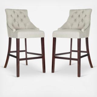 Eleni Tufted Bar Stool, Set of 2