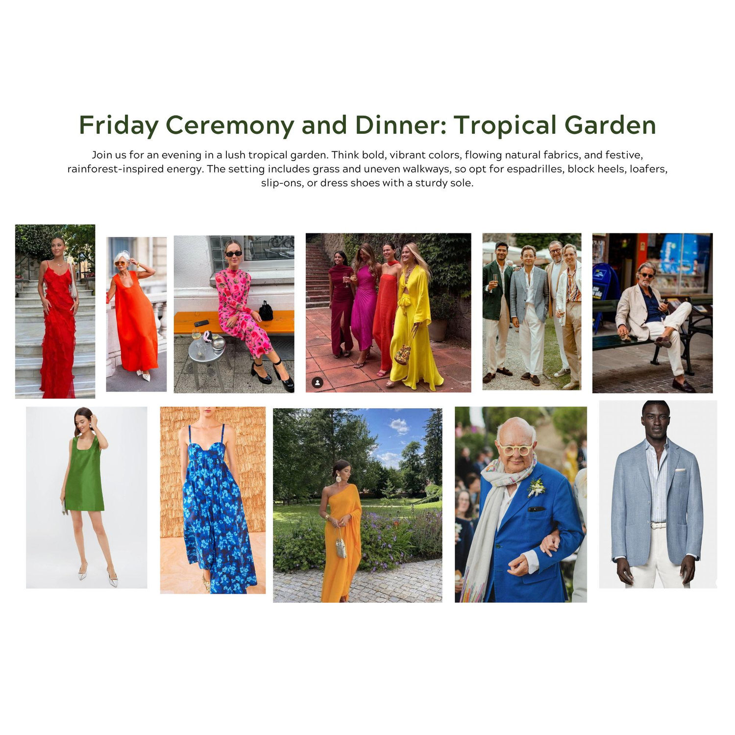 Friday Wedding Ceremony and Dinner