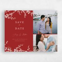 Red Wedding Save the Date - Sakura Multiphoto