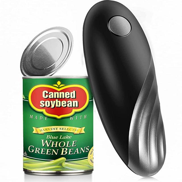 Smooth Edge Food-Safe Electric Can Opener, One-Touch Kitchen Can Opener Opens Almost Most Can Sizes, Good for Senior with Arthritis, Best Gift for Women, Battery Operated and Automatic Can Opener