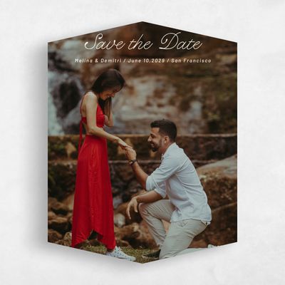 Beige Diamond Wedding Save the Date - Sabbia Photo