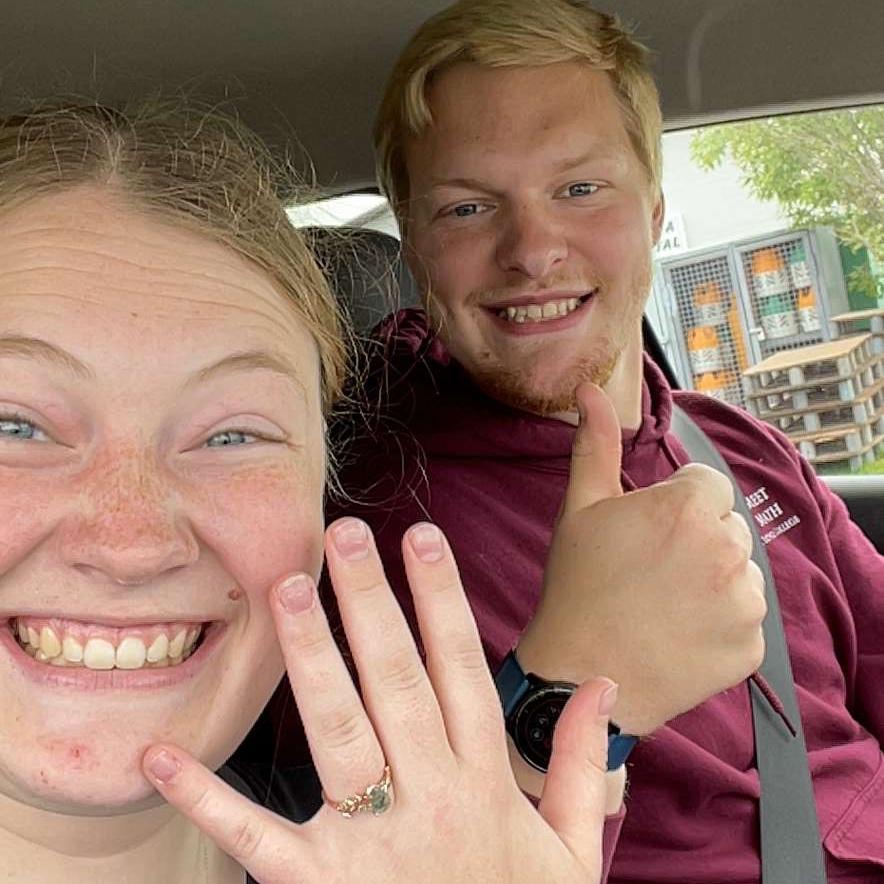 Showing off the ring!