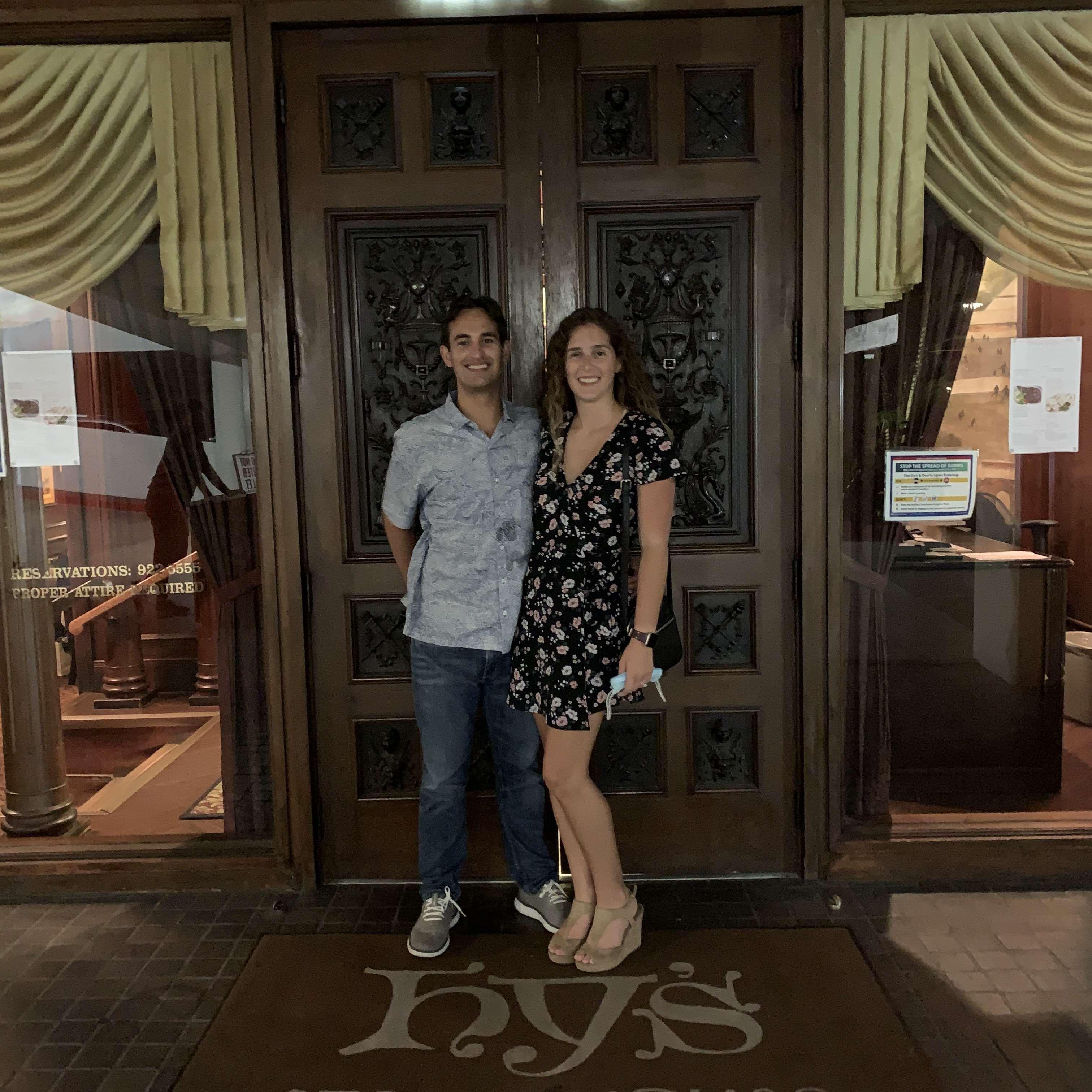 Our first photo as an engaged couple!