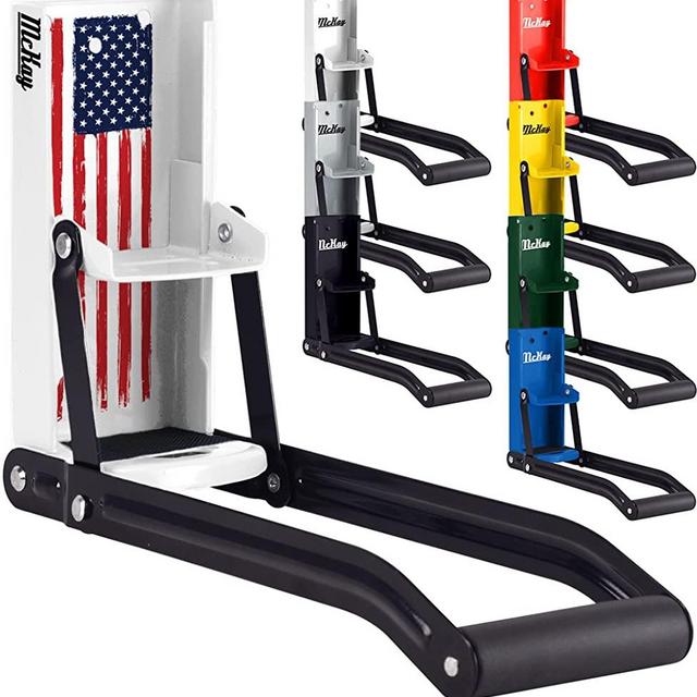 McKay 16 oz. Metal Can Crusher, Heavy-Duty Wall-Mounted Smasher for Aluminum Seltzer, Soda, Beer Cans and Bottles for Recycling - American Flag
