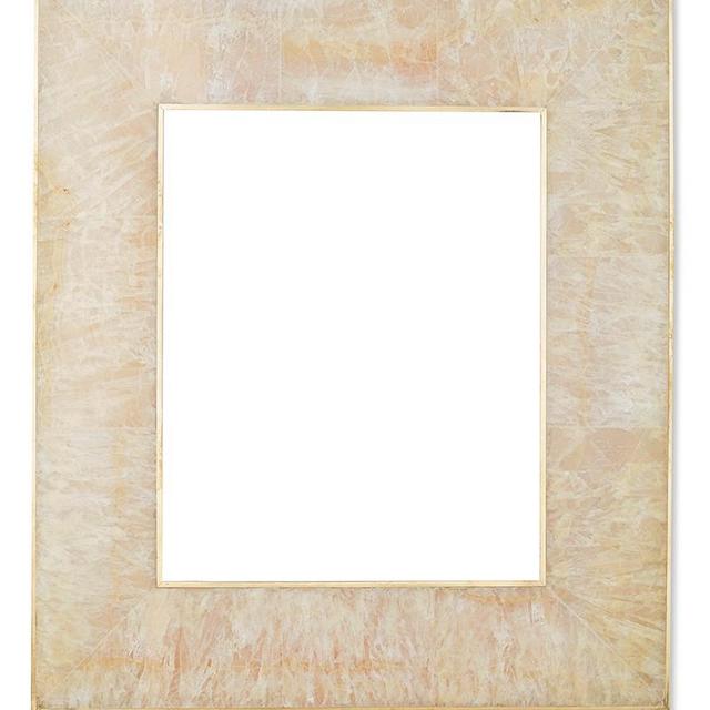 Revised Brass Bordered Stone Picture Frame, 8" X 10", Sand