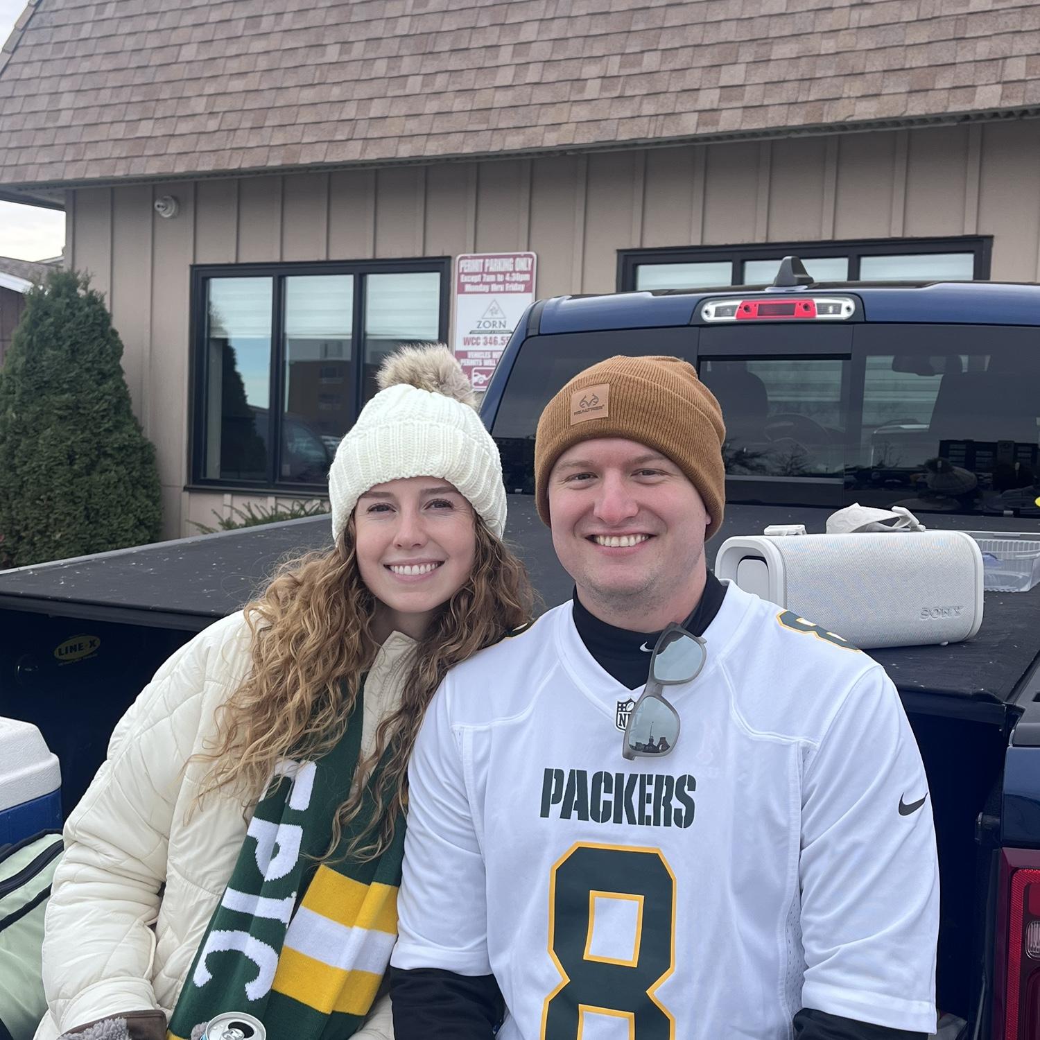 Green Bay, WI - 2025
Packers vs. Vikings game at Lambeau Field.
Austin successfully converted Naomi to a Packers fan.