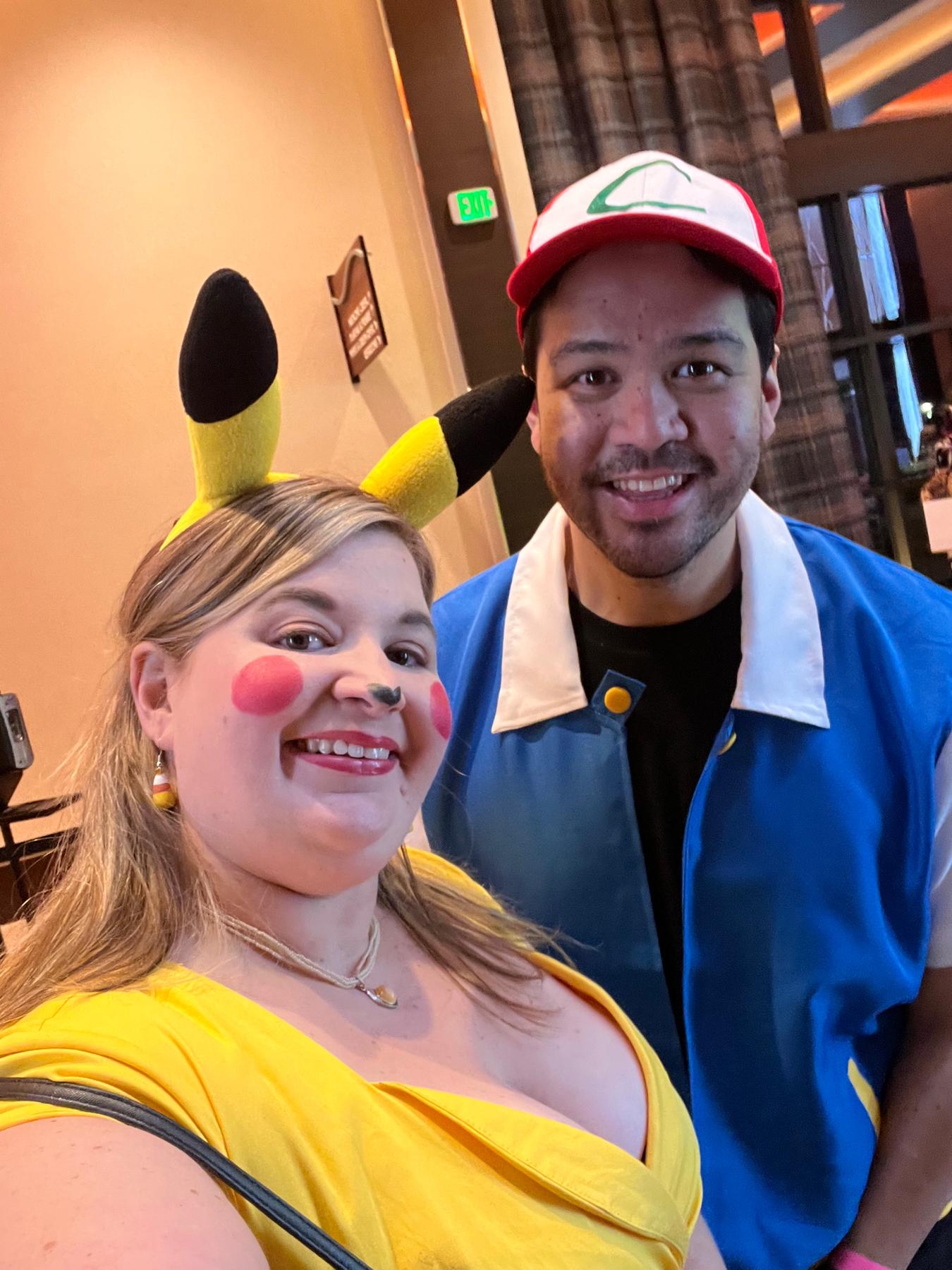 Halloween time, thank goodness you caught your Pikachu, Ash.