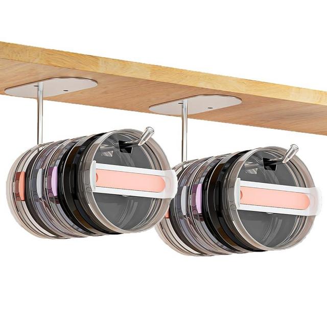 W WINTMING 2 PCS Tumbler Lid Organizer Cup Lid Organizer Horizontal YETI Stanley Lid Holder Save Space for Cabinets Countertops