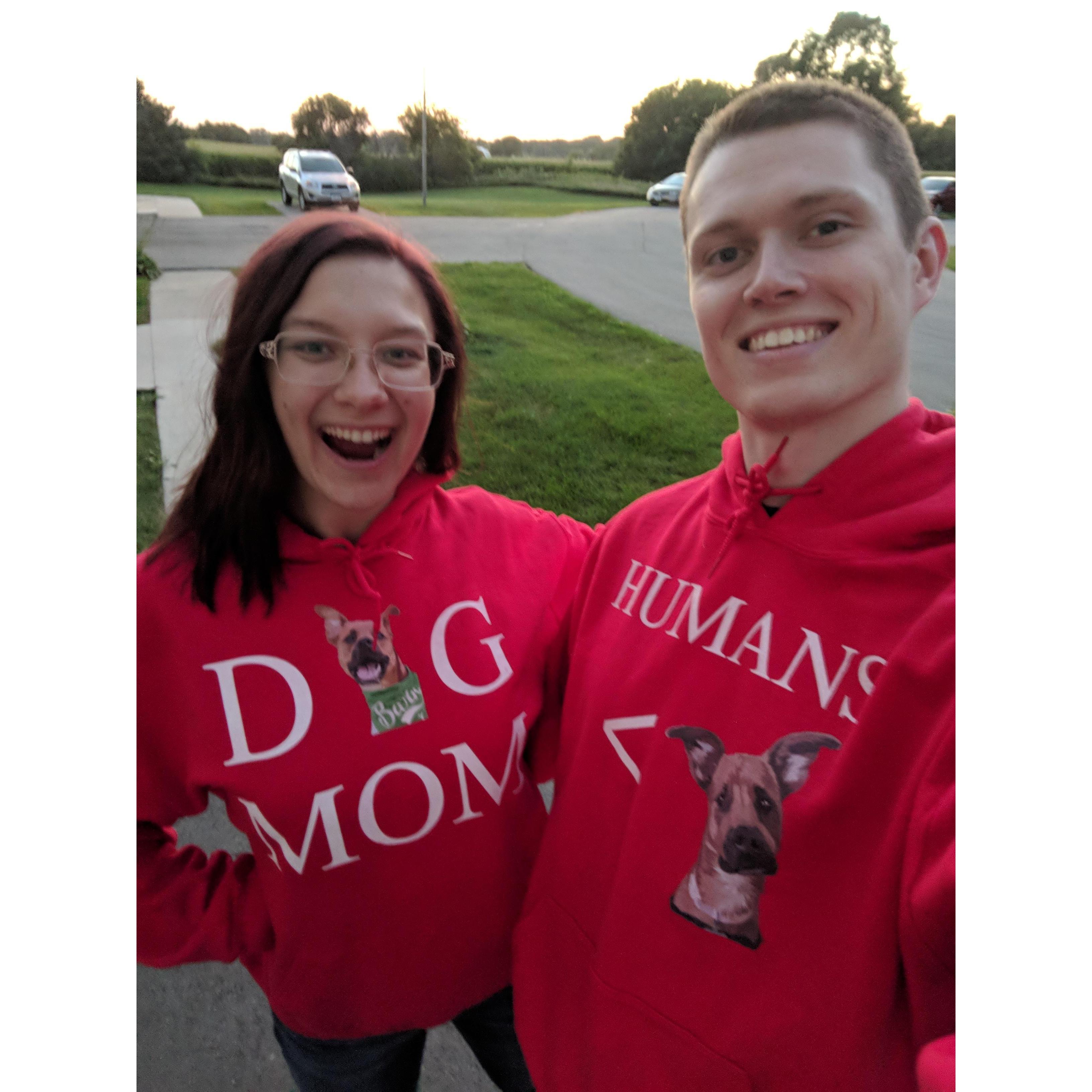 Proud dog parents