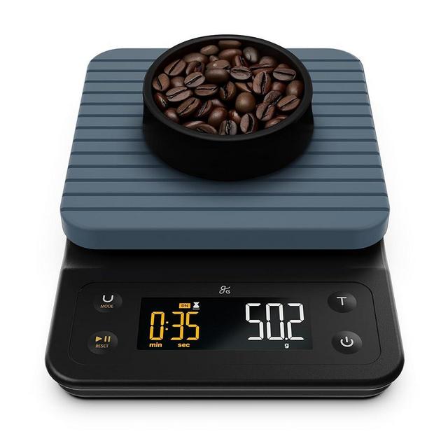 Greater Goods Digital Accurate Coffee Scale for Pour-Over Maker, with Timer for Great French Press and General Kitchen Use, Designed in St. Louis, (Stone Blue)