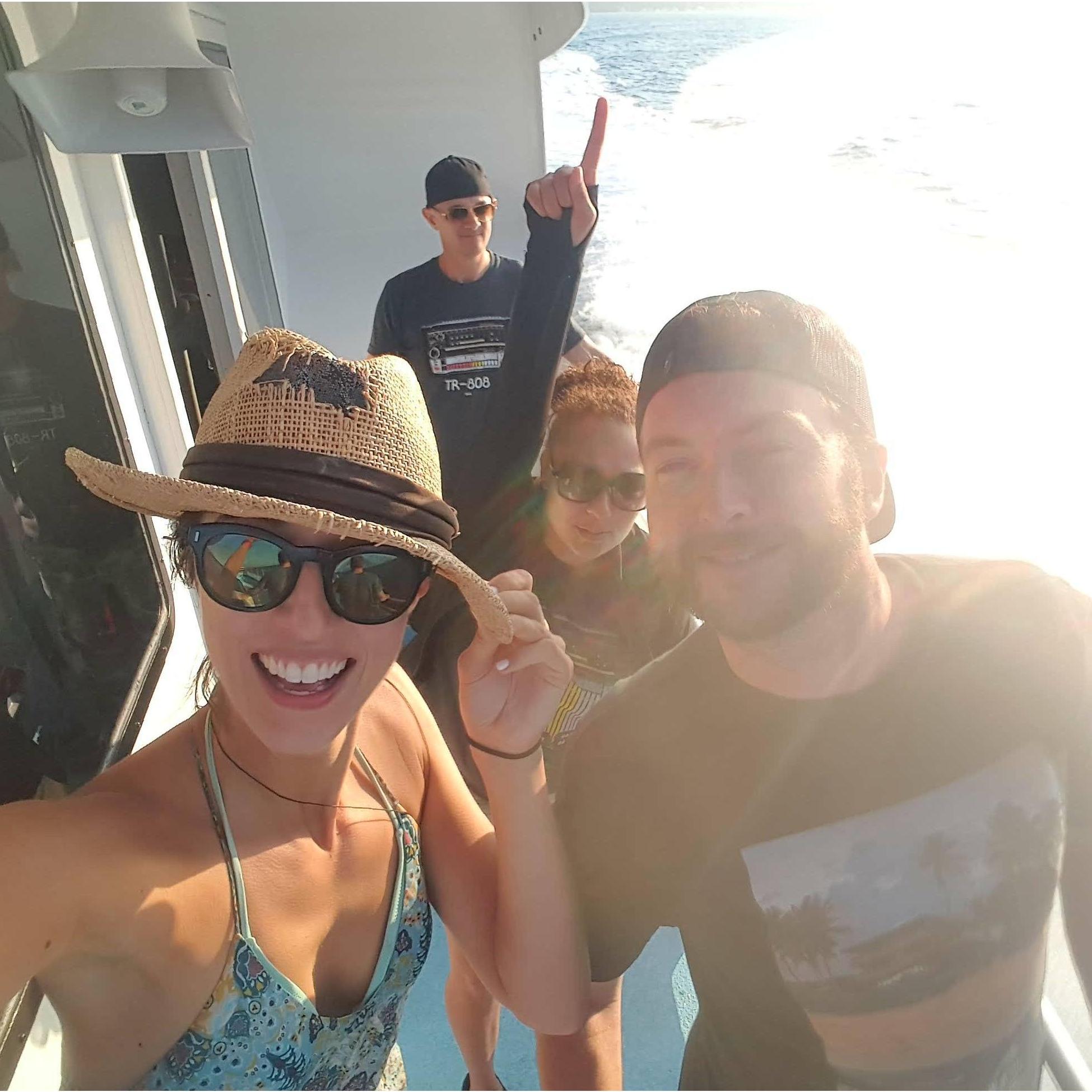 On the way to the Catalina Island Beer Festival with friends :)