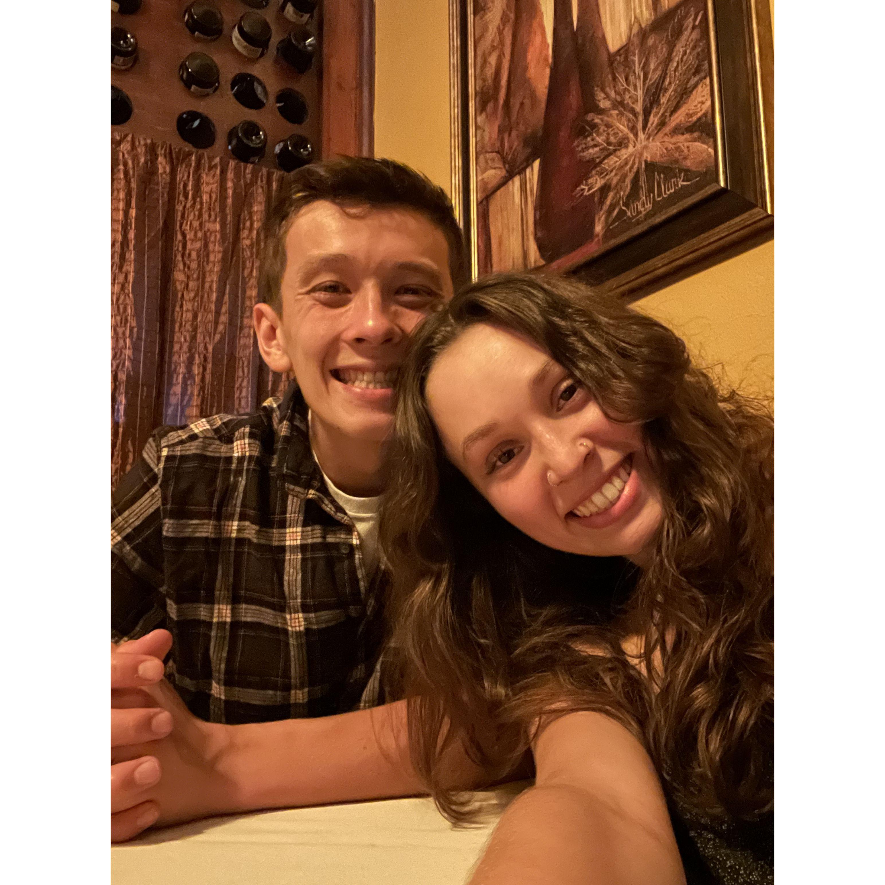Right before our fancy dinner at Disney!