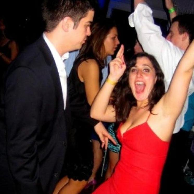 Lauren trying to woo Jon with her signature dance move back in college...