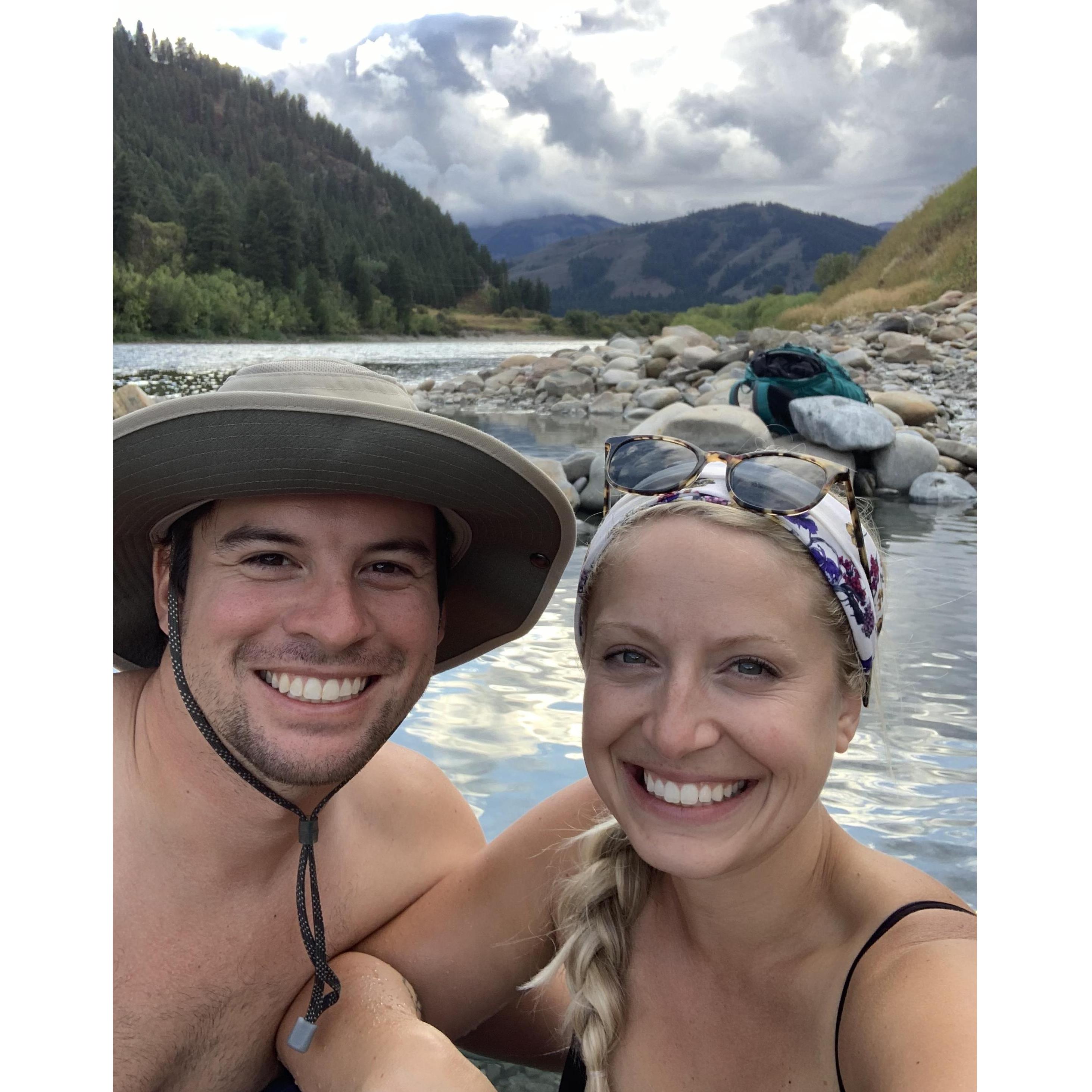 Secret hot springs find outside of Jackson, Wyoming