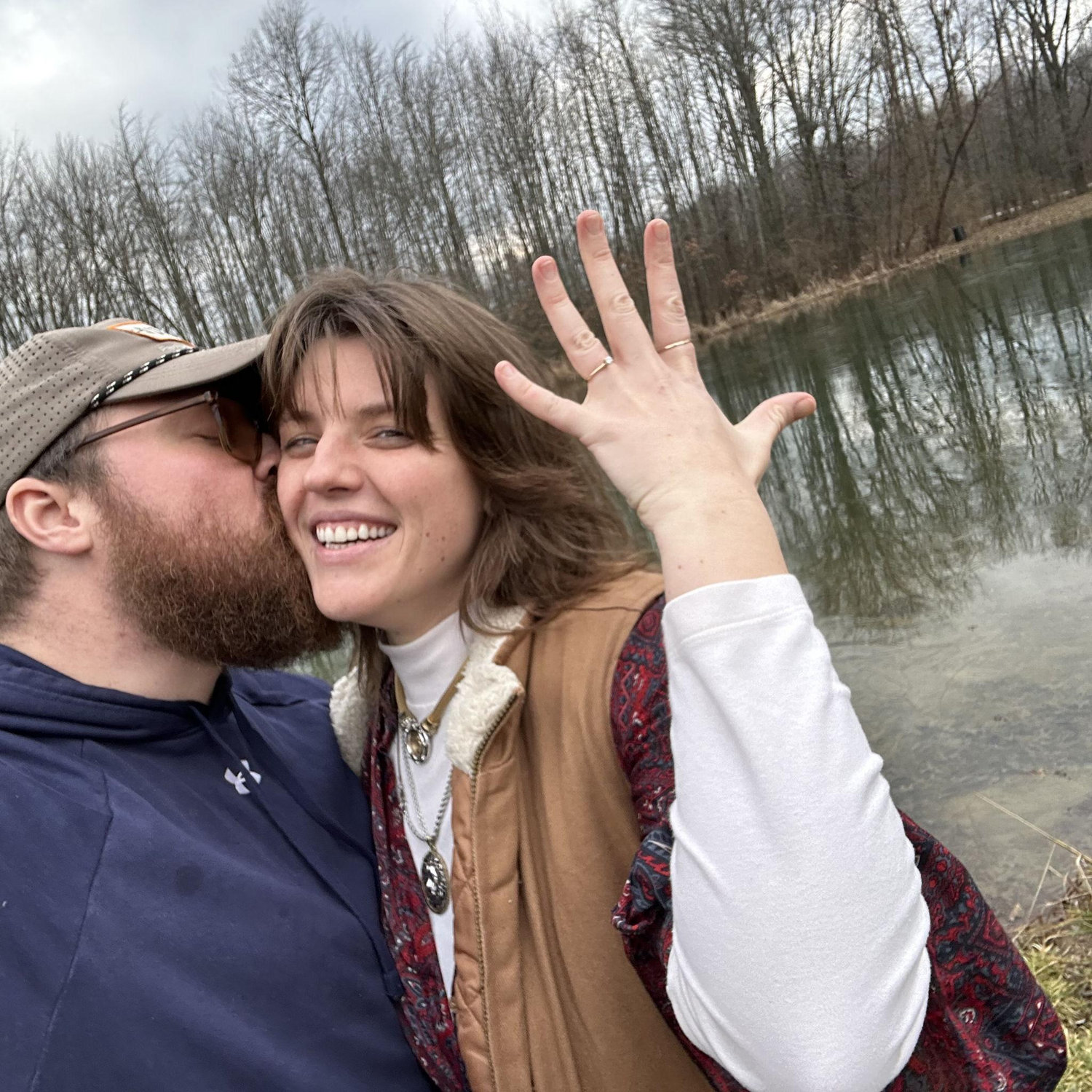 Beau surprised Raegan on her birthday, en route to Jungle Jim's (iykyk), by casually showing her the park he worked on. And popping the question!!