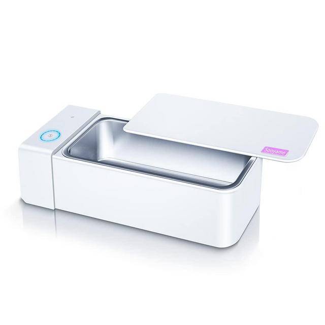 Ultrasonic Jewelry Cleaner- Ultrasonic Cleaner Machine Silver Jewelry Silver Rings Cleaning Eyeglasses Watches Necklaces Dental Coins Razors Dentures Tools Parts Instruments Professional (White)