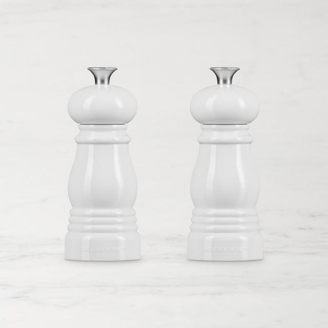 Le Creuset Petite Salt and Pepper Mill Set, White