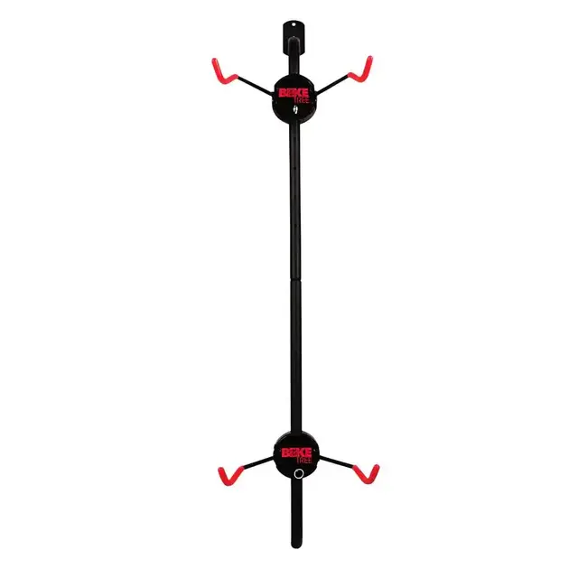 Black 2-Bike Wall Mounted Garage Bike Rack
