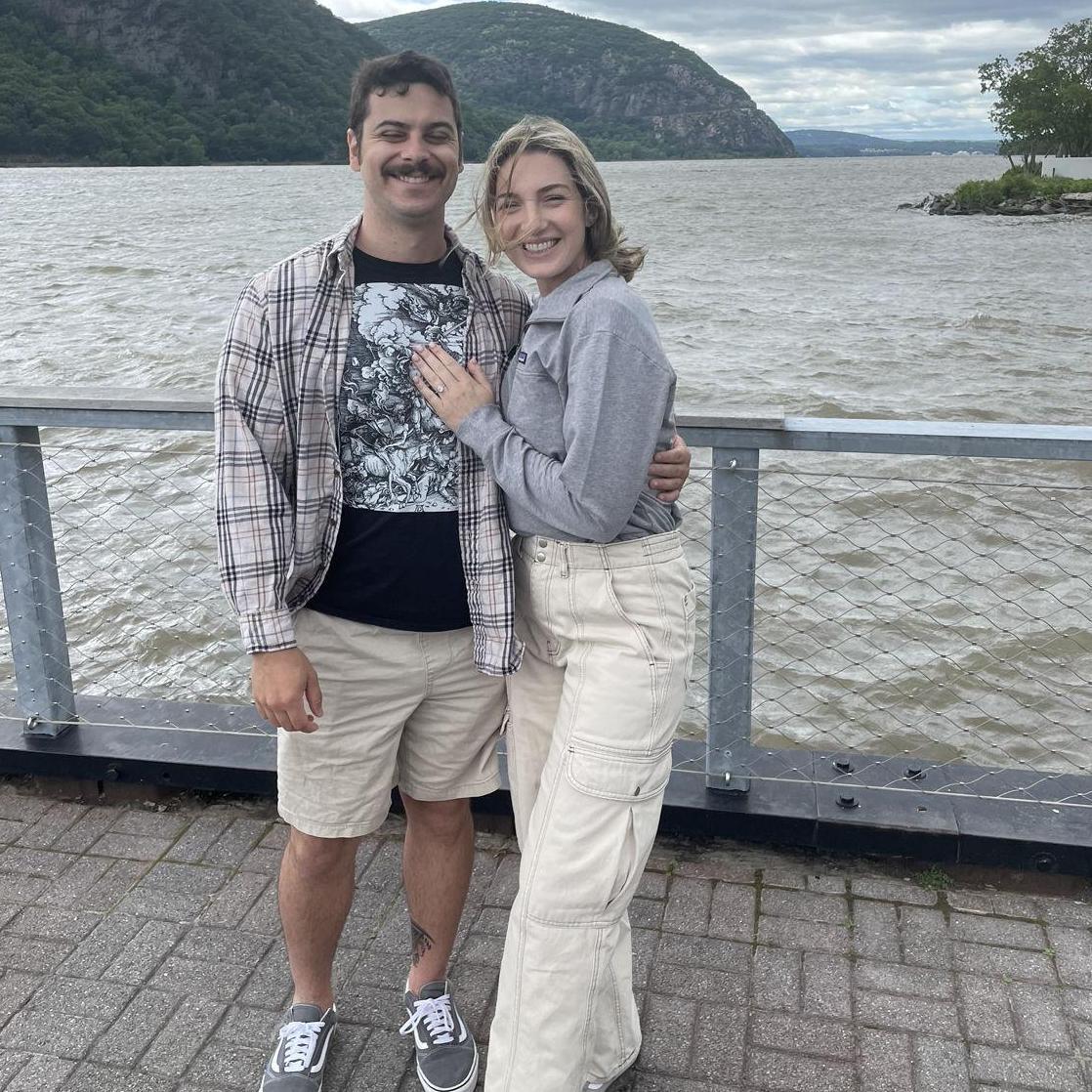 June 2022- They took a trip to Cold Spring where Michael decided to rock a mustache and neither of them could keep their eyes open for a picture