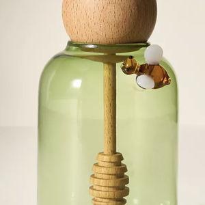 Catania Glass Honey Pot