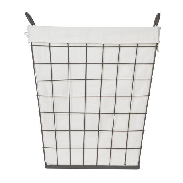 Better Homes & Gardens Heavy-Gauge Wire Laundry Basket, Dark Zinc