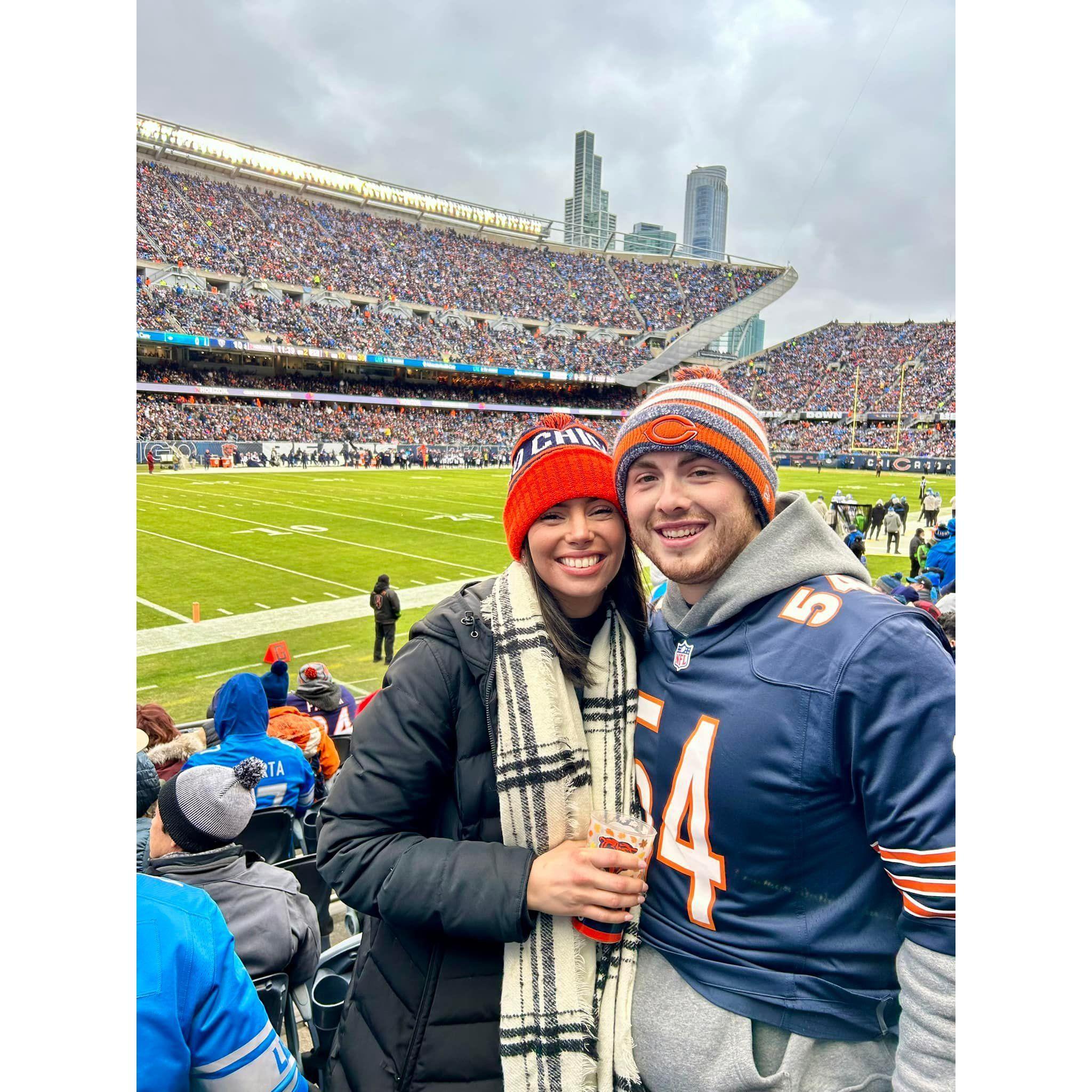 December 2023- Ryan took Sarah to her first Bear's Game with his work