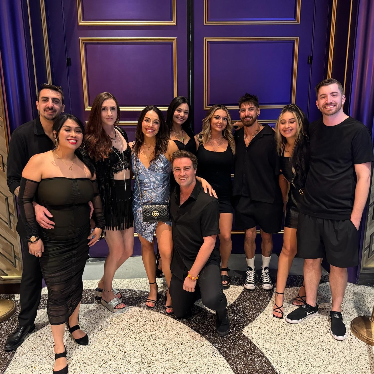 Our A1 Crew letting loose in Las Vegas, we’re about to head into a psychedelic themed Italian restaurant which is very on brand for our group!