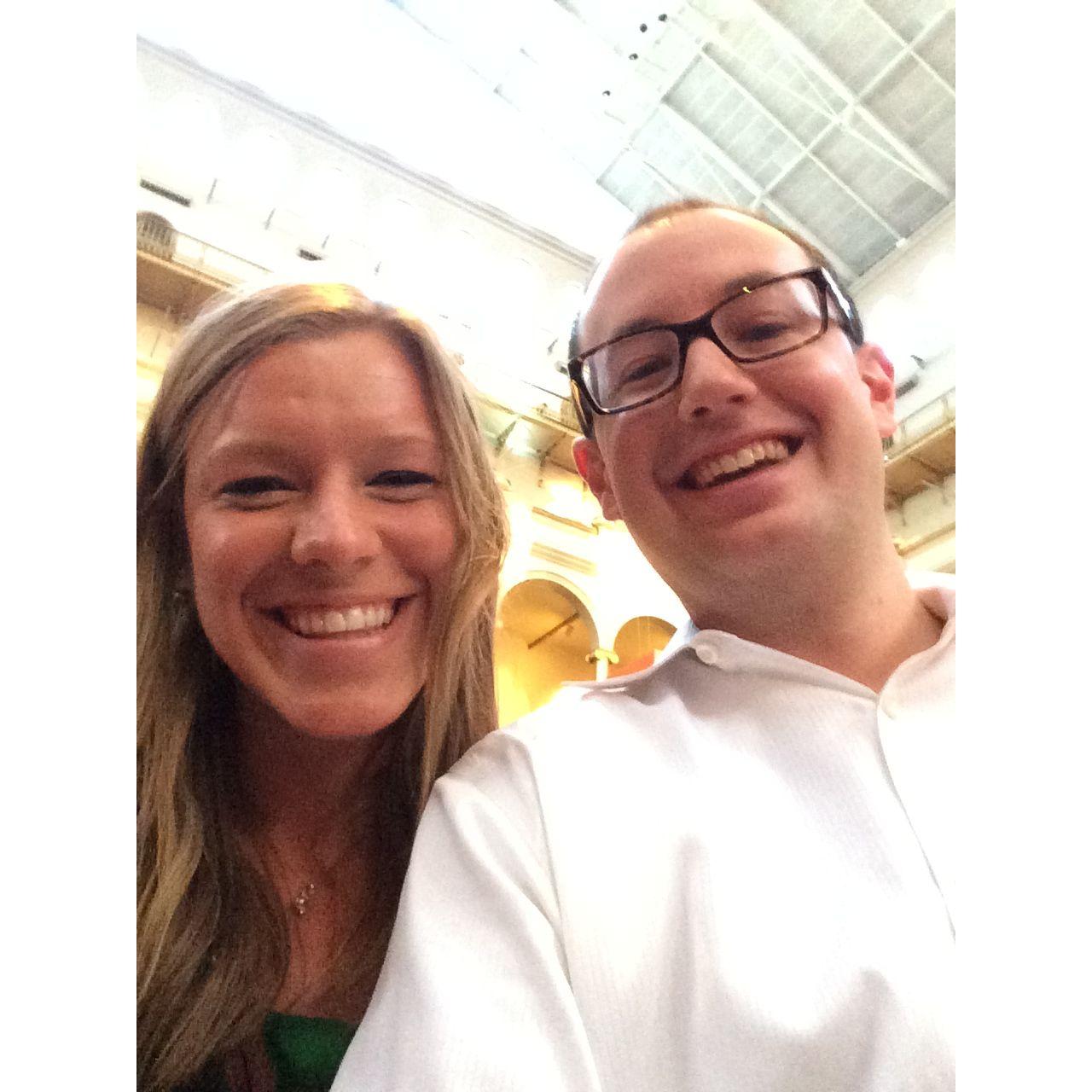 Our first photo together!! I was working for Shake Shack and Greg was working for Great American Restaurants. We reunited from Penn State! April 13th, 2015