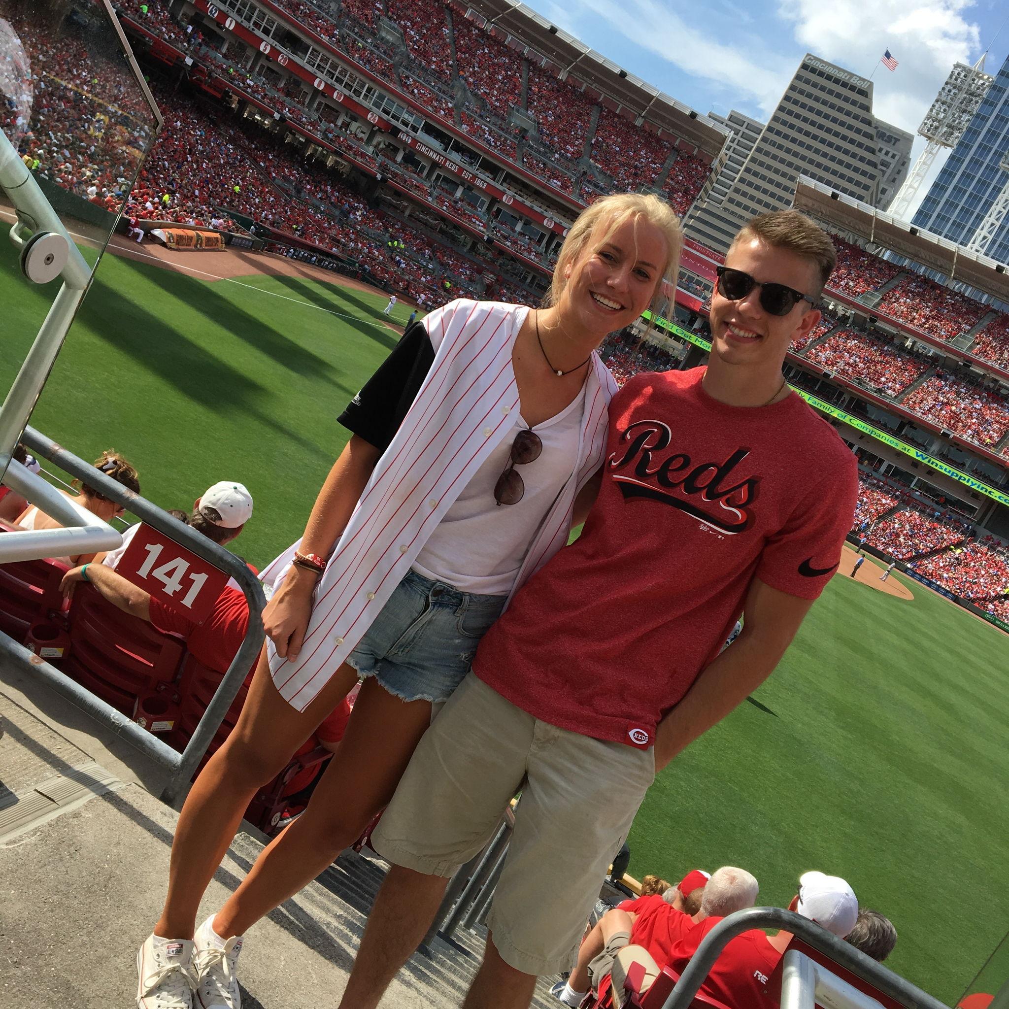 one of our many dates at the reds