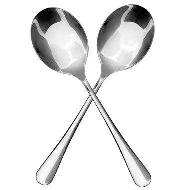 Stainless Steel X-Large Serving Spoons (2-Pack), Serving Utensil, Buffet & Banquet Style Serving Spoons-(2 Spoons)
