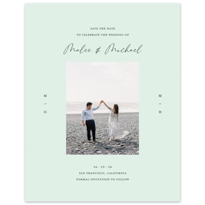 Mint, Green Wedding Digital Save the Date - Ivor Photo