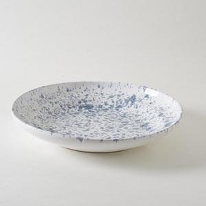 Grey on White 17 Inch Splatterware Platter