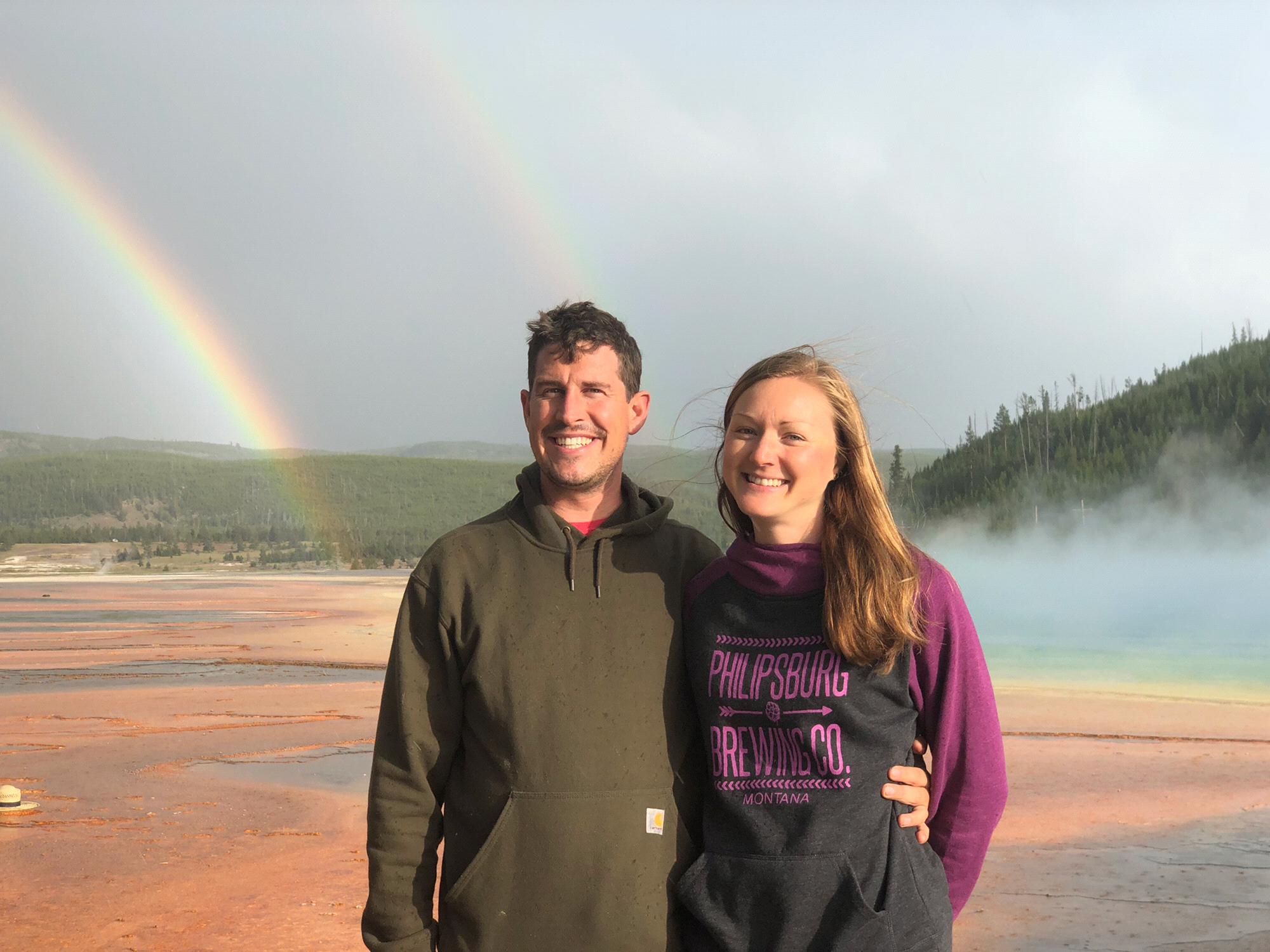 Double rainbow in Yellowstone!!!