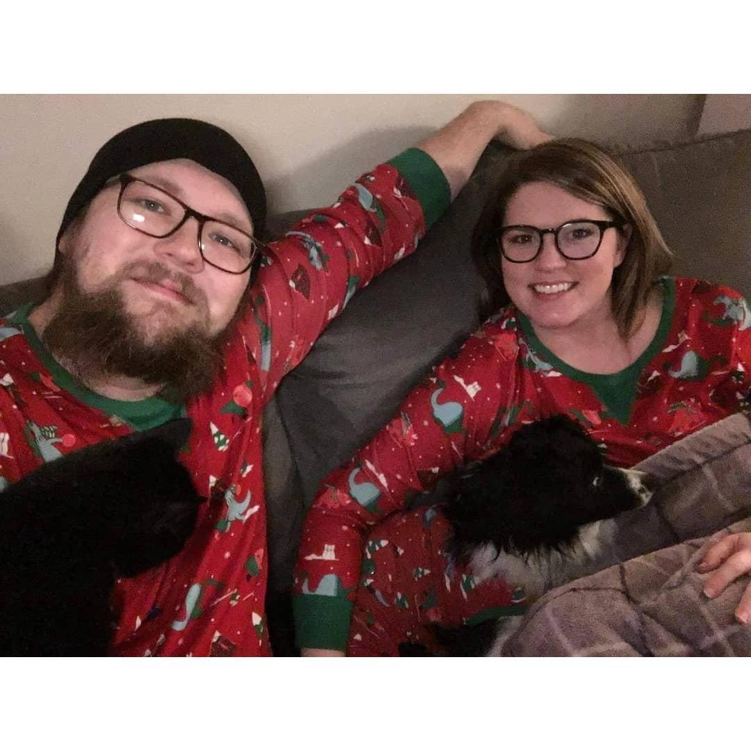 Christmas pjs, featuring Zoe and Dot!