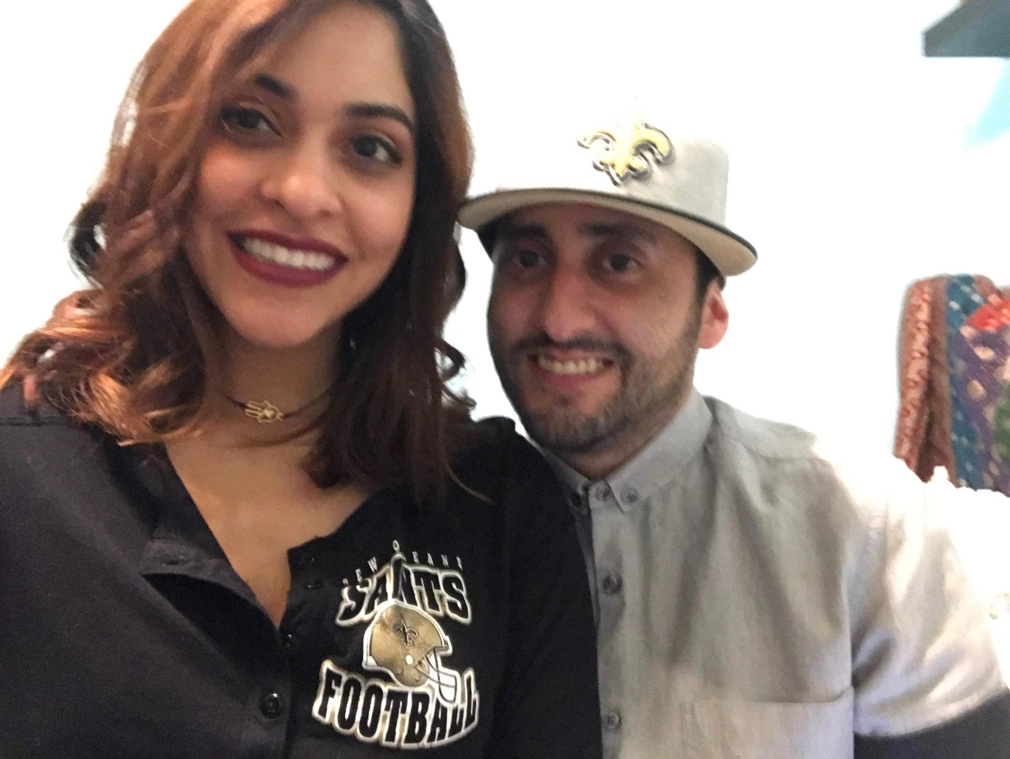 Saints fan and Natalie the Saint supporter