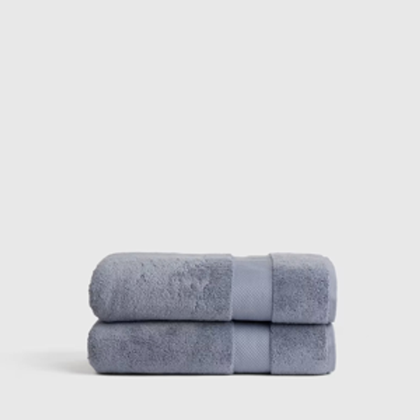 Quince Turkish Ultra Plush Bath Towel (Set of 2) - Mineral